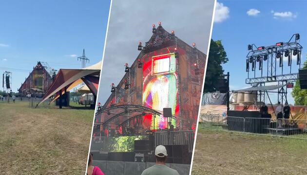 Collage: Fotos von Festival-Besuchern
