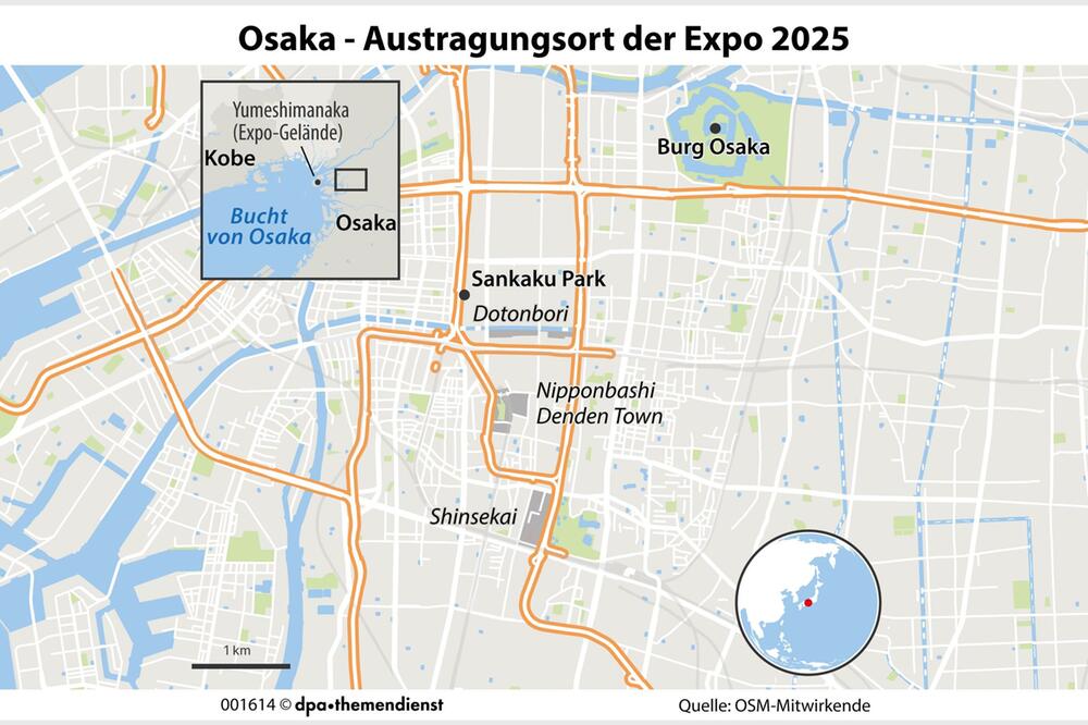 Stadtkarte Osaka