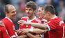 April 2010: Arjen Robben, Thomas Müller, Bastian Schweinsteiger und Ivica Olic. 