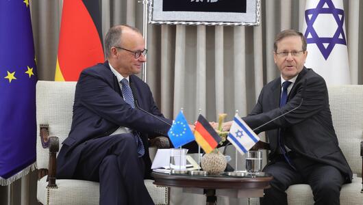 Kanzler Merz traf Israels Staatspräsidenten Isaac Herzog.