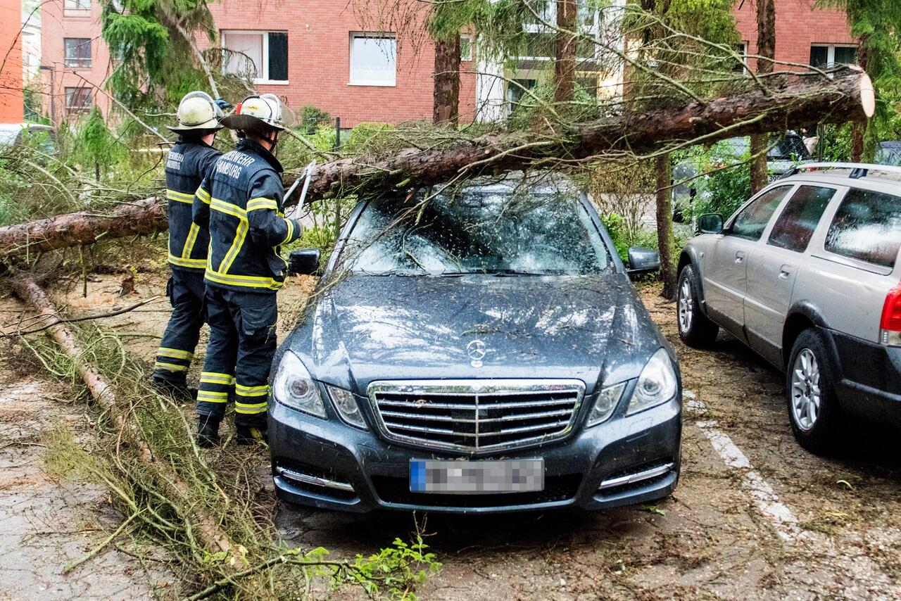 Bild zu Unwetter in Hamburg