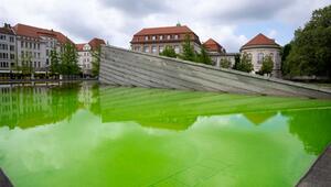 Protestbewegung färbt Brunnenwasser grün