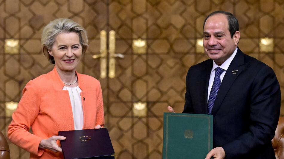 EU-Kommissionspräsidentin von der Leyen und Präsident Abdel Fattah al-Sisi