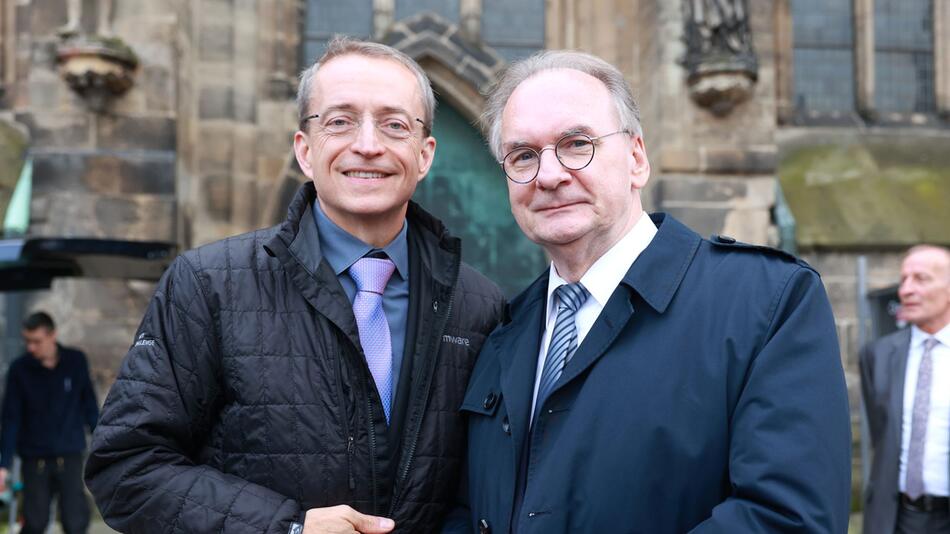 Pat Gelsinger und Reiner Haseloff