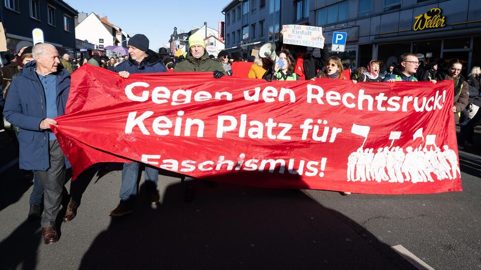 Wahlkampf - AfD Neu-Isenburg - Protest