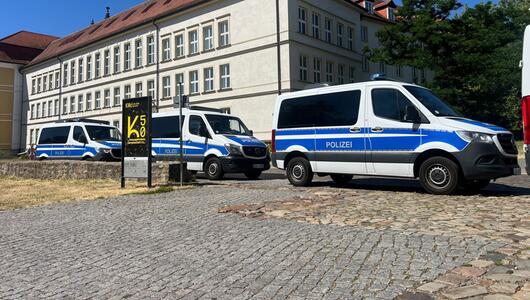 Polizeieinsatz am Landtag in Magdeburg