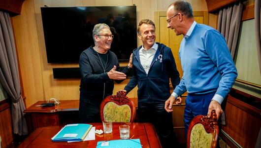 Starmer, Macron und Merz auf dem Weg in die Ukraine