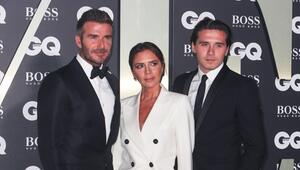 David, Victoria und Brooklyn Beckham