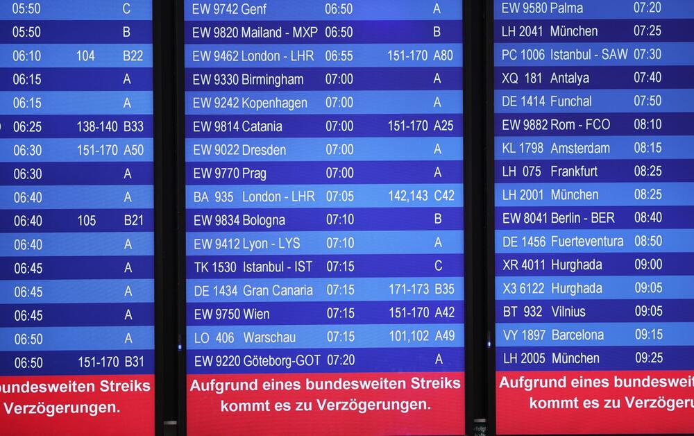 Verdi-Warnstreik am Flughafen Düsseldorf