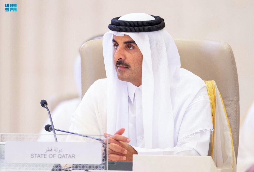 Der katarische Emir Scheich Tamim bin Hamad al-Thani am 19. Mai 2023 in Jeddah