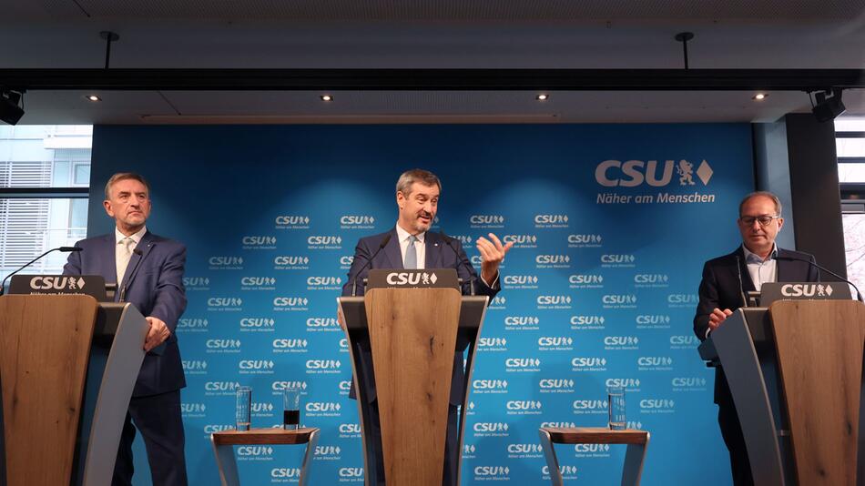 Sitzung des CSU-Vorstands - Pressekonferenz