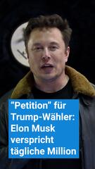 Petition für potentielle Trump-Wähler: Elon Musk verspricht tägliche Million