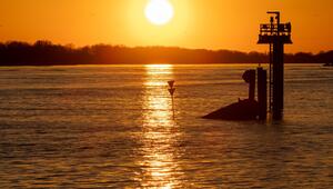 Sonnenuntergang in Hamburg