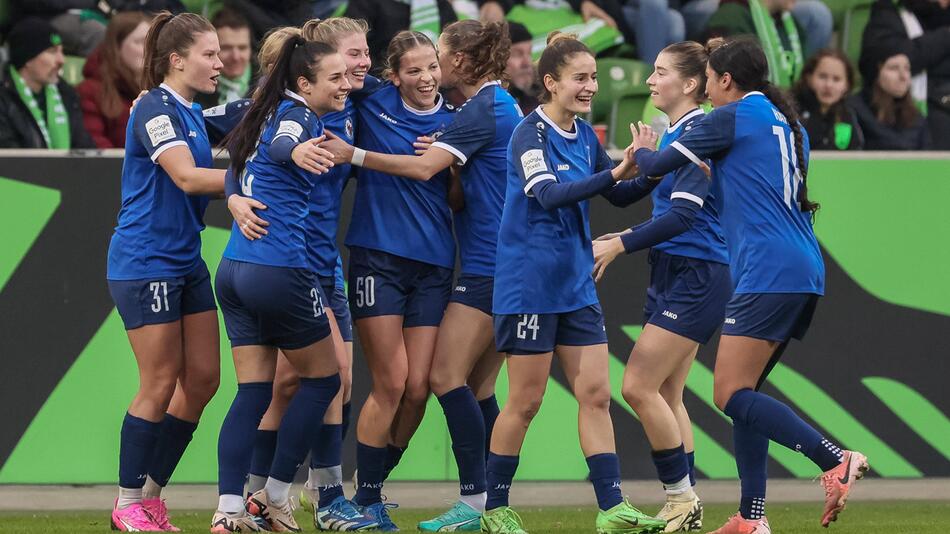 Torjubel von Turbine Potsdam gegen den VfL Wolfsburg