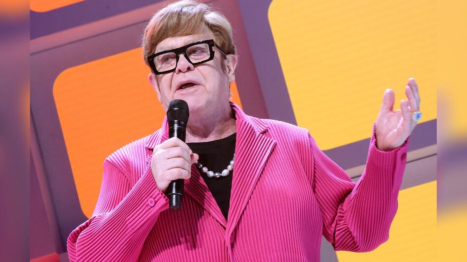 Elton John bei der Premiere seines Musicals "Tammy Faye" auf dem New Yorker Broadway.