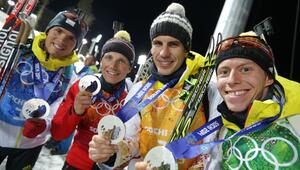 Deutsche Biathlon-Staffel von Sotschi 2014
