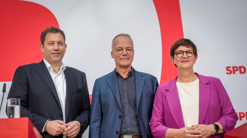 Lars Klingbeil, Matthias Miersch und Saskia Esken.