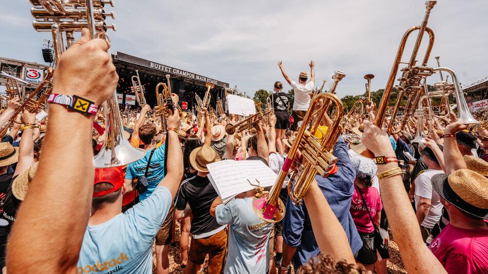 Gesamtspiel beim Festival "Woodstock der Blasmusik"