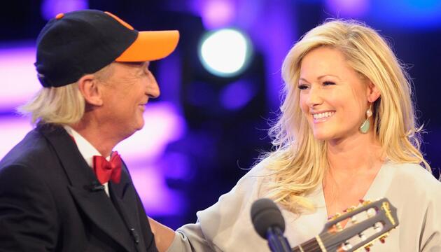 Otto Waalkes und Helene Fischer bei einem gemeinsamen Auftritt im Jahr 2015 in München.