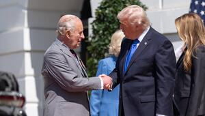 König Charles III. (l.) und Donald Trump während des Staatsbesuchs des britischen Monarchen in ...
