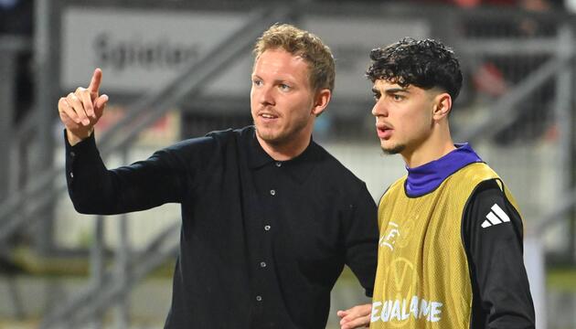 Julian Nagelsmann und Aleksandar Pavlovic