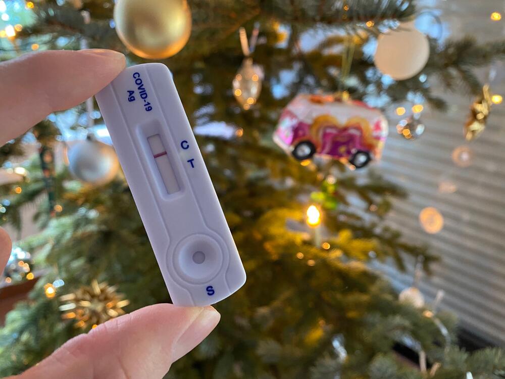 Coronatest in der Weihnachtszeit.