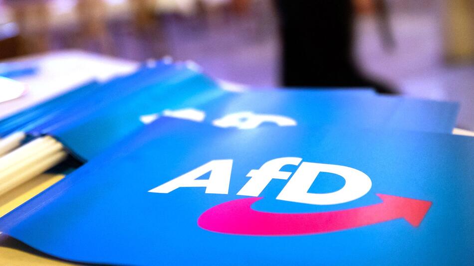 Fahne mit AfD-Logo