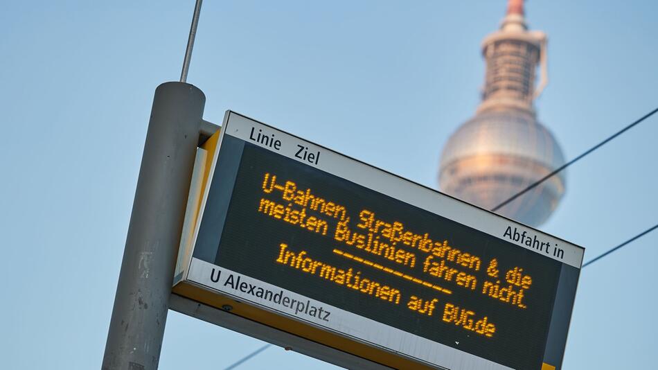 Warnstreiks im öffentlichen Nahverkehr - Berlin