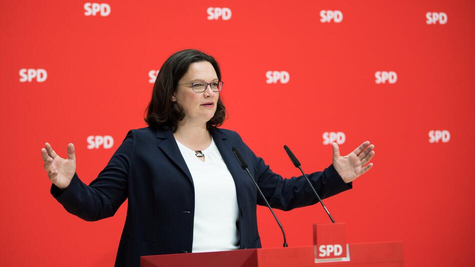 SPD leader Andrea Nahles - press conference