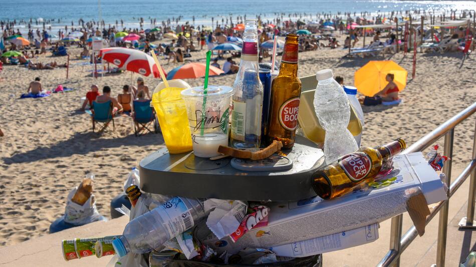 Portugal, Strand, Praia do Carcavelos, 2019, Plastikmüll
