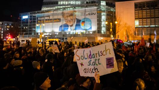 Demonstration zur Migrationspolitik - Berlin