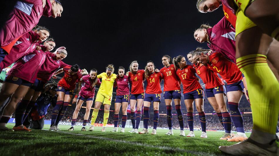 Die spanische Frauen-Nationalmannschaft vor dem WM-Finale gegen England