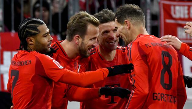 Serge Gnabry, Harry Kane, Thomas Müller und Leon Goretzka