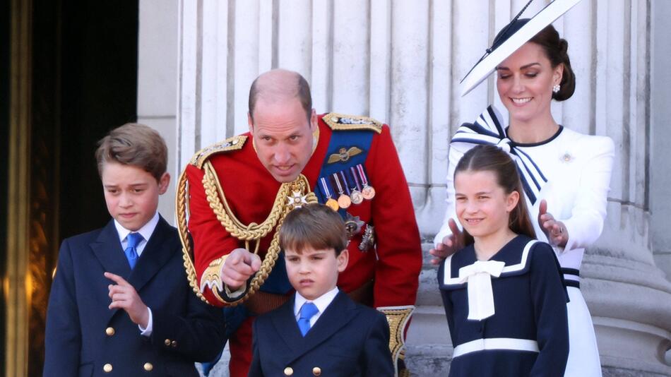 Prinz William, Prinzessin Kate und Prinz George, Prinz Louis und Prinzessin Charlotte.