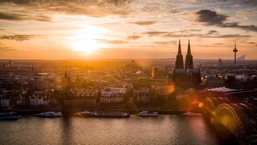 Sonnenuntergang in Köln