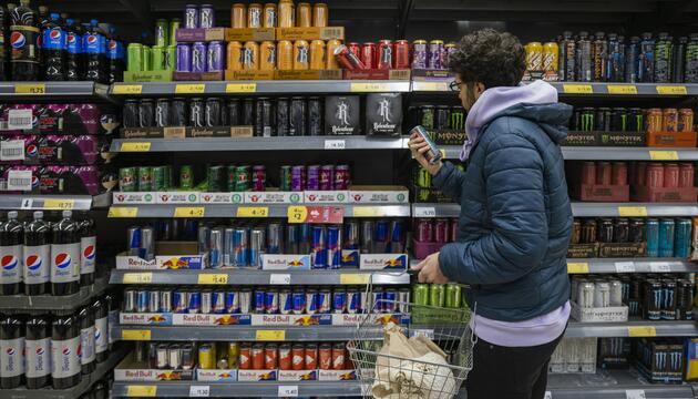 Energydrinks im Supermarkt