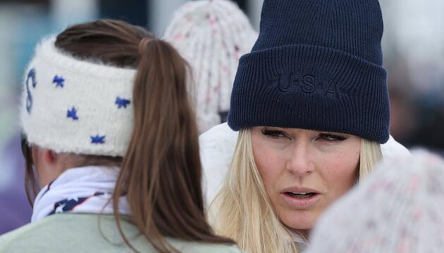 Lindsey Vonn sorgte für dramatische Szenen bei Olympia.