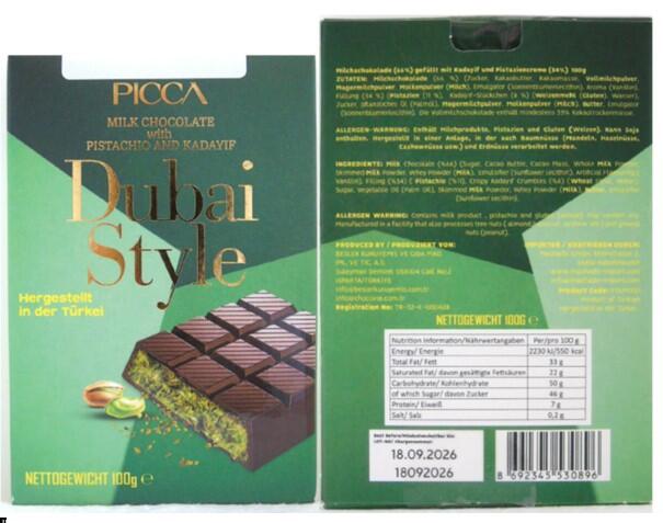 Dubai Schokolade, Picca