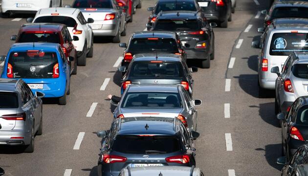Stau auf der Autobahn