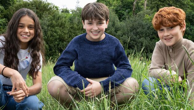 Das neue "Harry Potter"-Trio: Dominic McLaughlin (m.), Arabella Stanton und Alastair Stout.