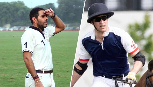 Sunjay Kapur (l.) und Prinz William verband die Liebe zum Polosport.