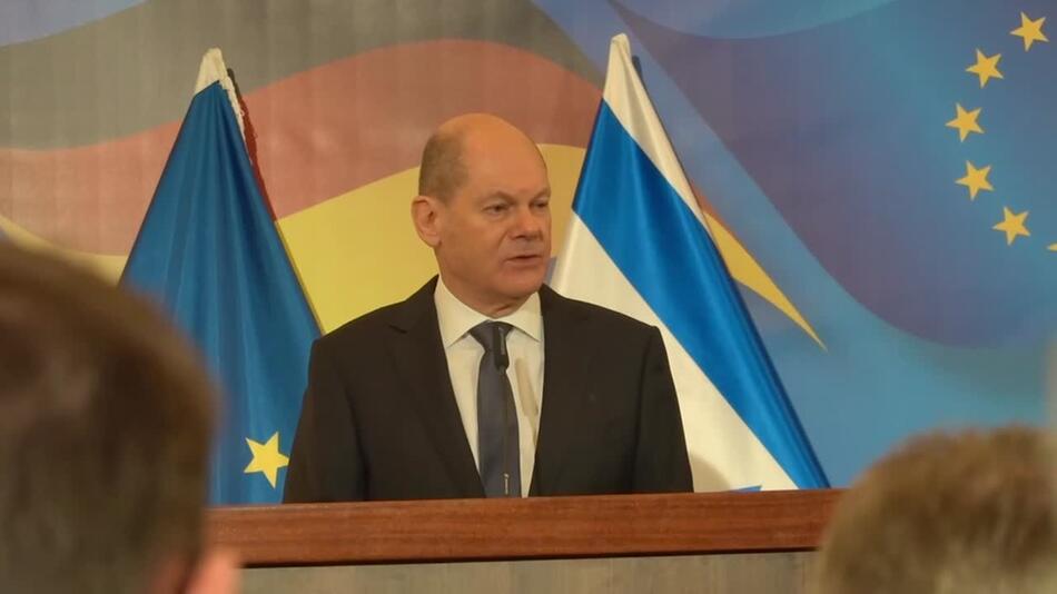 Olaf Scholz, Bundeskanzler, SPD, Israel, Deutschland, Besuch, Pressekonferenz, Jerusalem, 2022