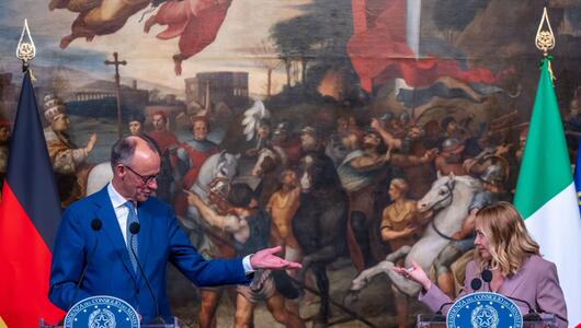 Bundeskanzler Merz trifft Italiens Ministerpräsidentin Meloni