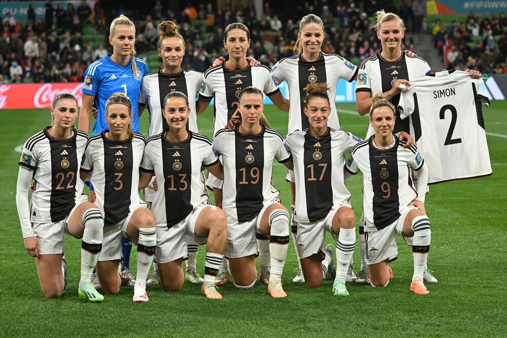 Die deutsche Nationalmannschaft der Frauen vor dem ersten WM-Spiel gegen Marokko