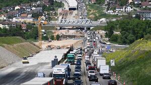Autobahn 8 Baustelle bei Pforzheim