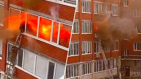 Feuerwehrmann klettert in brennende Wohnung – dann kommt es zur Explosion