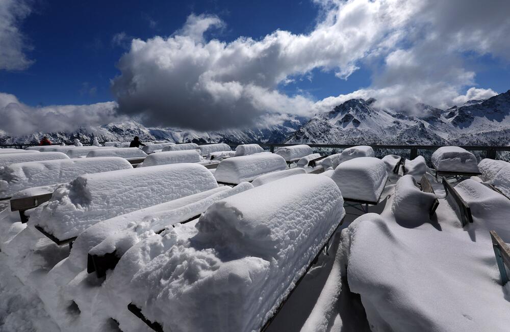 Schneefälle in Bayern