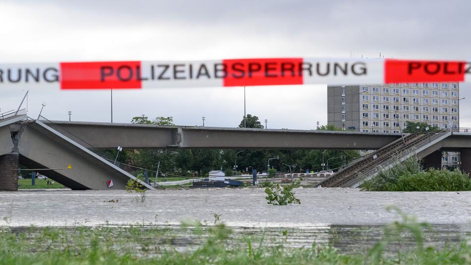 Erwartetes Hochwasser in Sachsen - Dresden