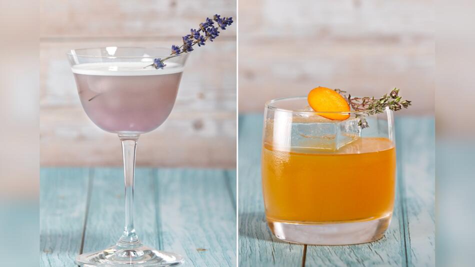 Der Lavender Bee's Knees und der Apricot Old Fashioned sind beliebte Cocktails für den Sommer.