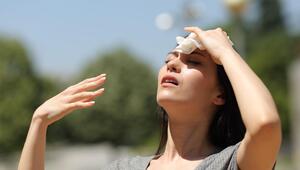 Frau in der prallen Sonne